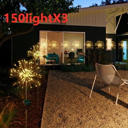 New Ground Plug Solar Fireworks Light LED Light