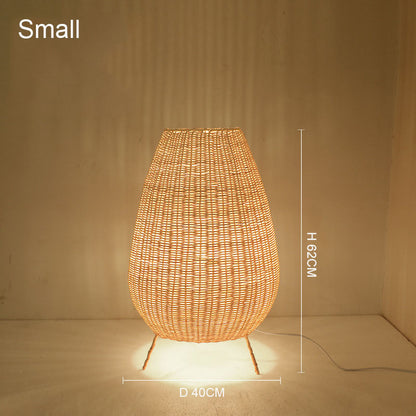 Japanese Style Floor Lamp Rattan Art Living Room Bedroom