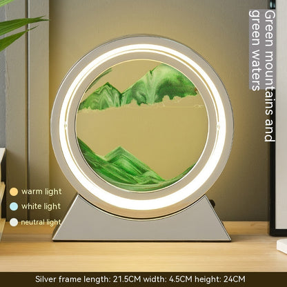 Quicksand Painting Hourglass Decoration Small Night Lamp