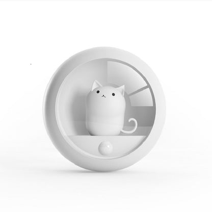 Creative cute cat night light cartoon charging human body