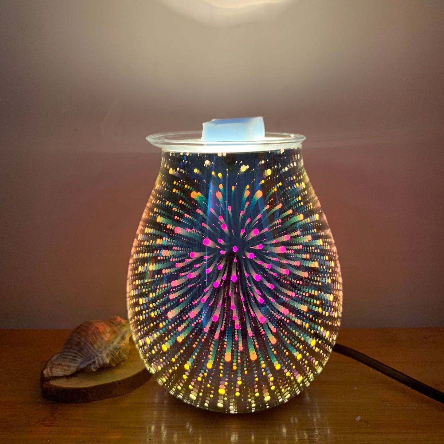 Air Humidifier  Fireworks Cool Home Mist Humidifier Aroma Diffuser Glass Vase Mist Maker