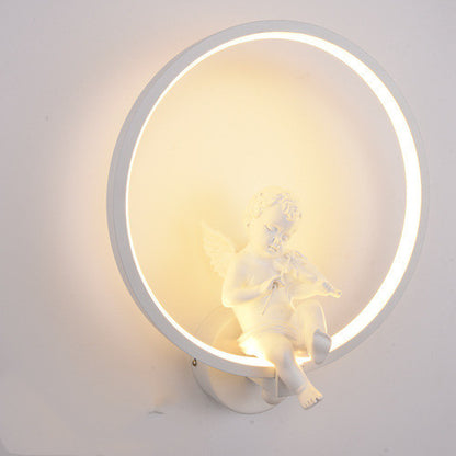 Modern art angel bird living room bedroom wall lamp