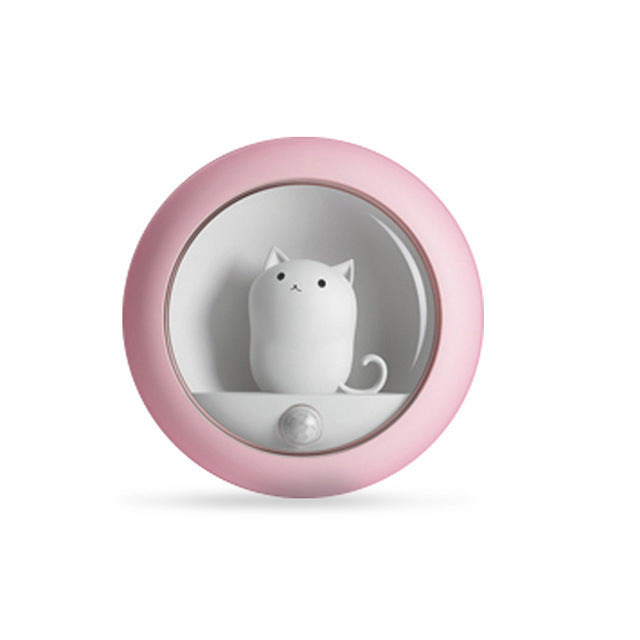 Creative cute cat night light cartoon charging human body