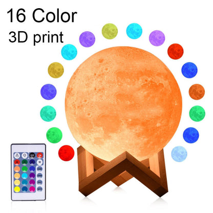 Rambery Moon Lamp 3D Print Night Light Rechargeable