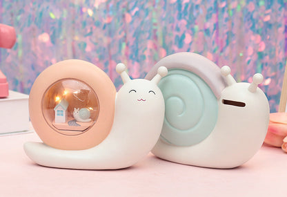 Multi-functional  Snails Piggy Bank Night Lamp Bedside Lamp