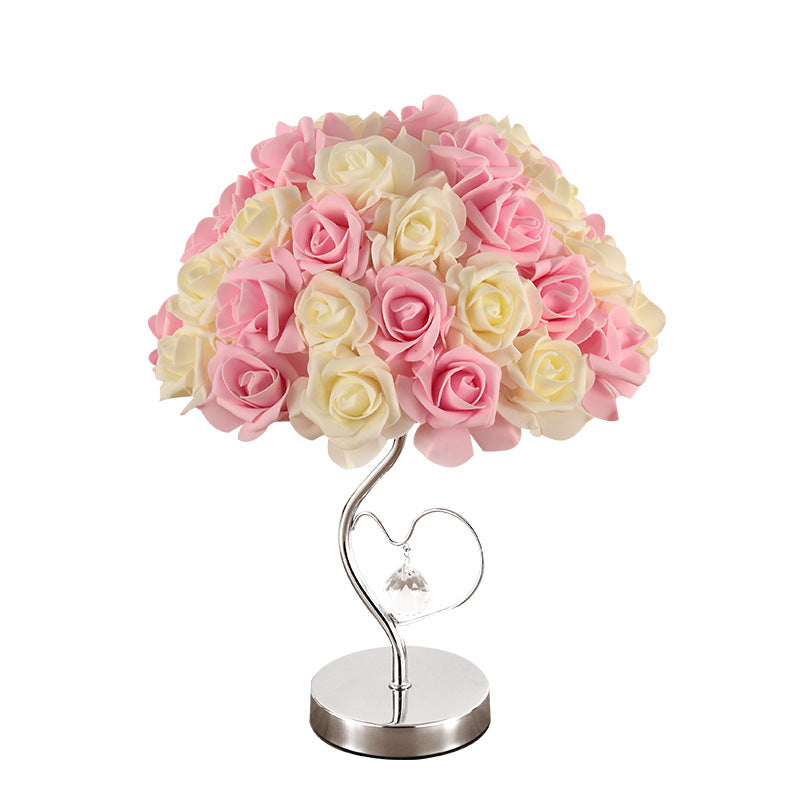 Wedding Decoration Lamp 220V Bedside Desk Roses  Lamp Flower Light