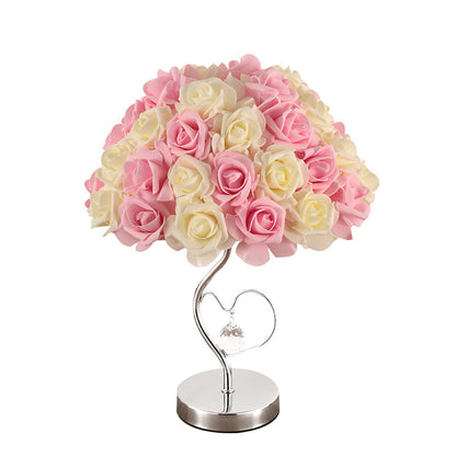 Wedding Decoration Lamp 220V Bedside Desk Roses  Lamp Flower Light