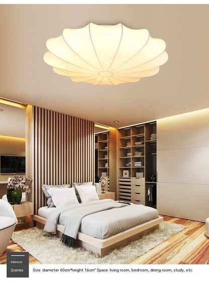 Japanese-style Silk Ceiling Lamp Nordic Living Room Lamps