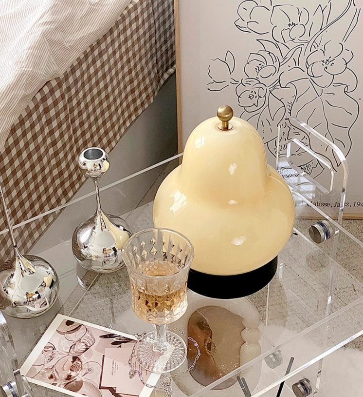 Pear Table Lamp Charging Touch Portable Glass Lamp