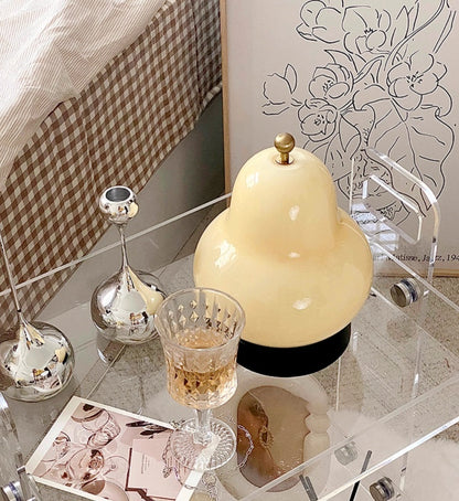 Pear Table Lamp Charging Touch Portable Glass Lamp