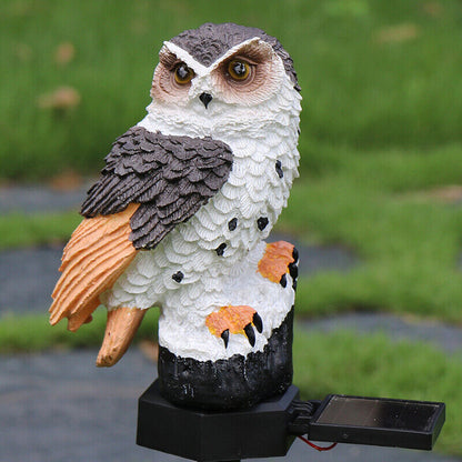 Solar Power LED Owl Parrot Lawn Light Outdoor Lamp