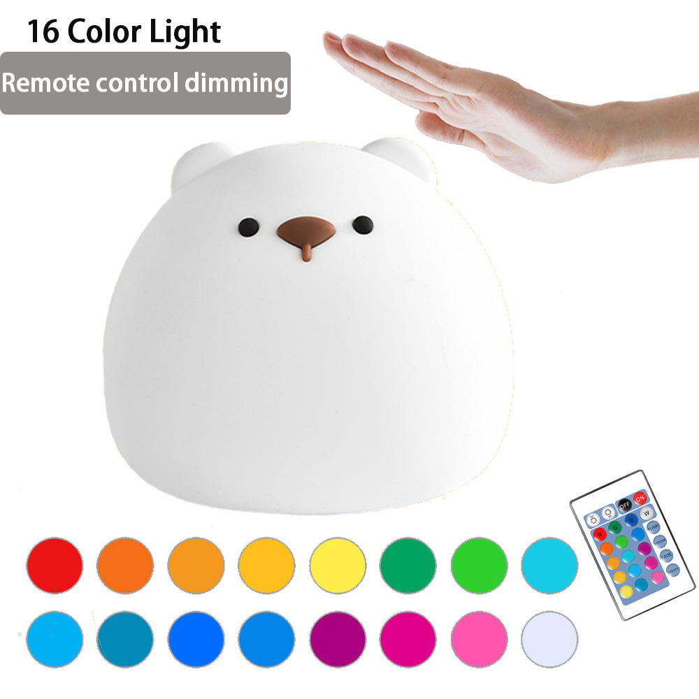 Cute Little Fat Bear Sleeping Light For Girls