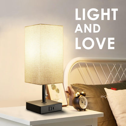 Bedside Table Lamp With 3 Levels Brightness Small Lamp