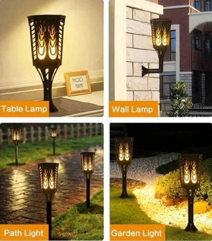 Anti-True Flame Solar Torch Light 96Led