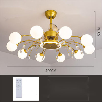 Living Room Ceiling Fan Lamp Creative Chandelier