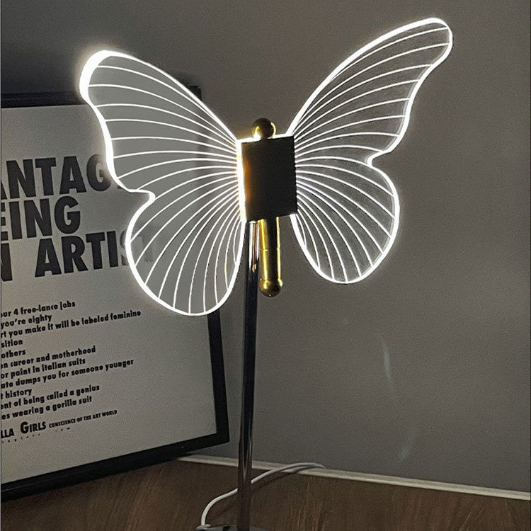 Crystal Butterfly Table Lamp Creative Bedroom Holiday