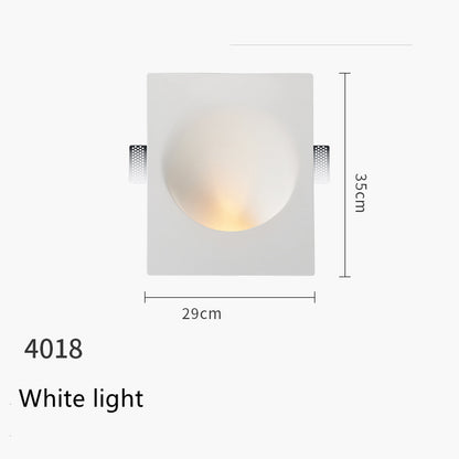 Minimalist Recessed Living Room Wall Sconce Plaster Without Frame