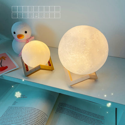 3D Print Rechargeable Moon Lamp LED Night Light