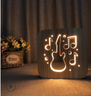 LED Night Lights Guitar Saxophone Violin Music Note