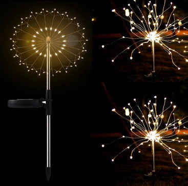 New Ground Plug Solar Fireworks Light LED Light