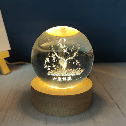 Usb Plug-in Luminous Crystal Ball Night Light