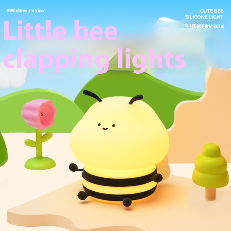 LED Night Lights Bee Colorful Rechargeable Decor Light Kids Gifts