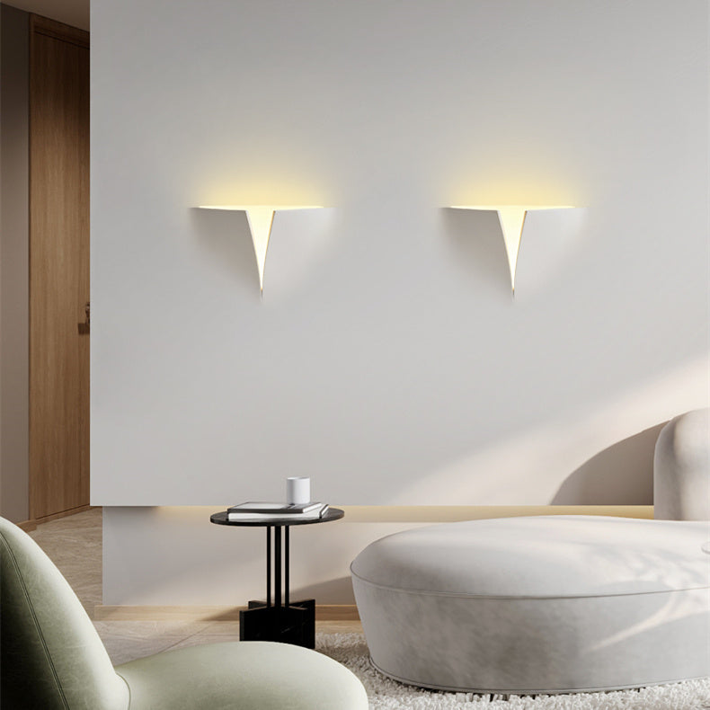 Minimalist Recessed Living Room Wall Sconce Plaster Without Frame