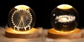 Luminous Starry Sky And Planets Moon Moon Crystal Ball