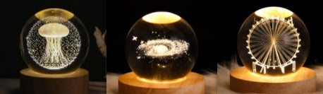 Luminous Starry Sky And Planets Moon Moon Crystal Ball