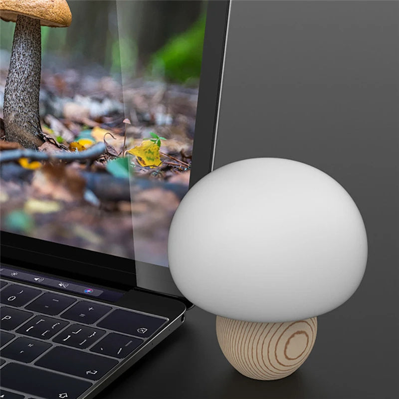 Silicone LED Night Lamp Brightness Mushroom Pat LED Light