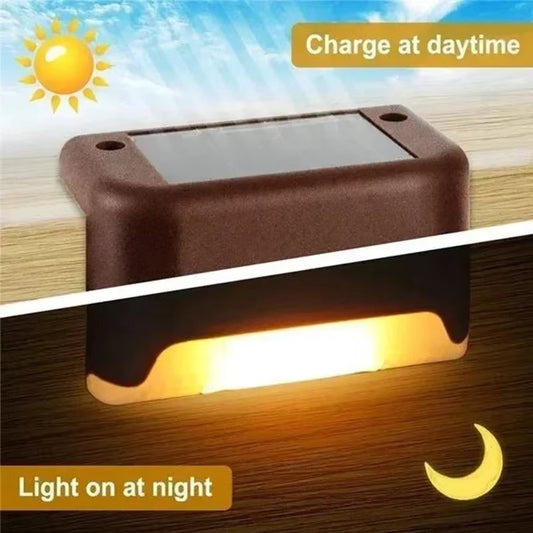 4 Solar LED Bright Deck Lights Outdoor Garden Patio Stairs Light