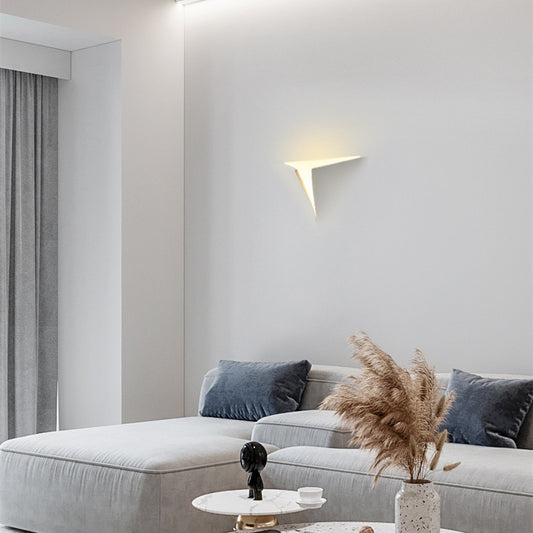 Minimalist Recessed Living Room Wall Sconce Plaster Without Frame