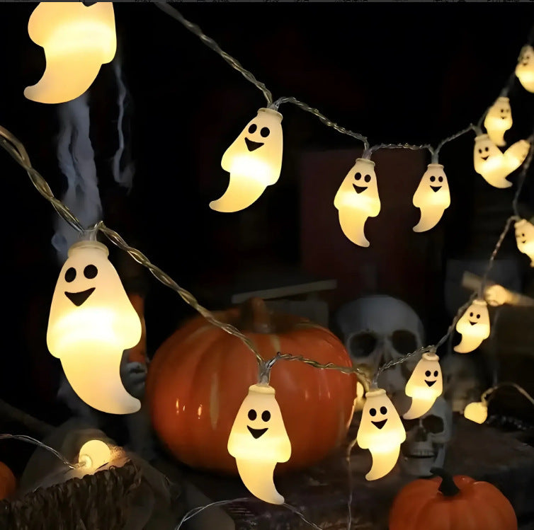 PVC Soft Material Halloween Lighting Chain Pumpkin Ghost