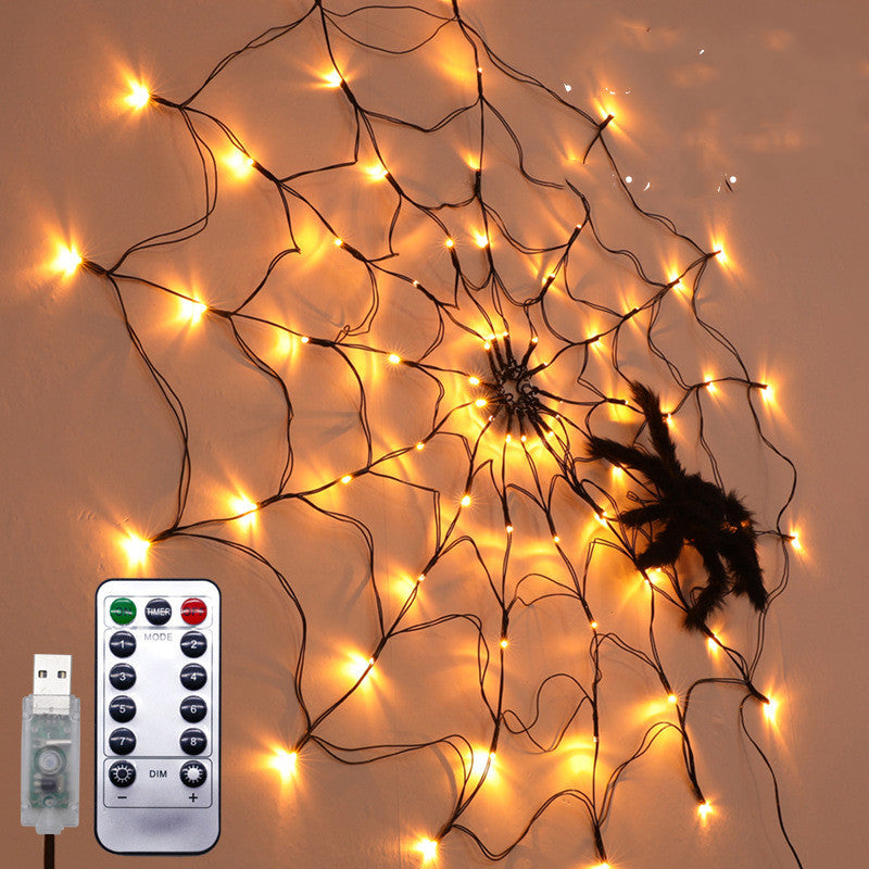 Led Spider Web String Light  Lamp Outdoor Indoor