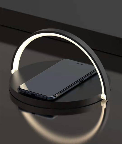 10w Wireless Charger Block Holder With Led Table Lamp