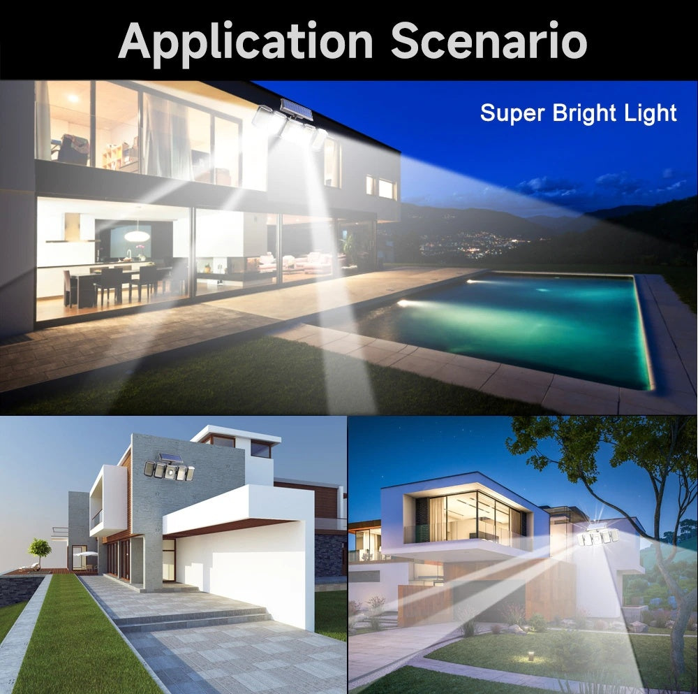 Split Waterproof Solar Outdoor Street Light 5 Side Adjustable 7000K 300 L