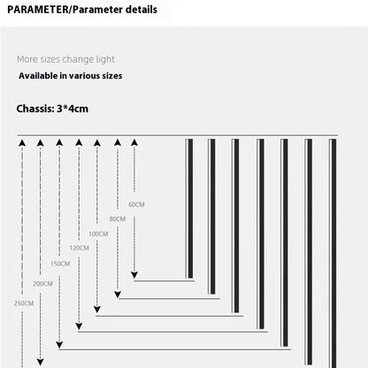 Simple Strip In-line Lamps LED Slotted-free Wall Lamp