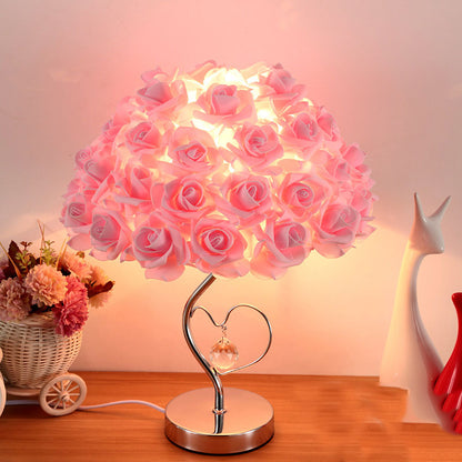 Wedding Decoration Lamp 220V Bedside Desk Roses  Lamp Flower Light