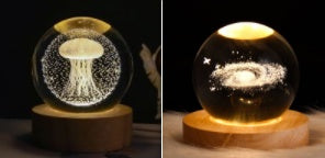 Luminous Starry Sky And Planets Moon Moon Crystal Ball