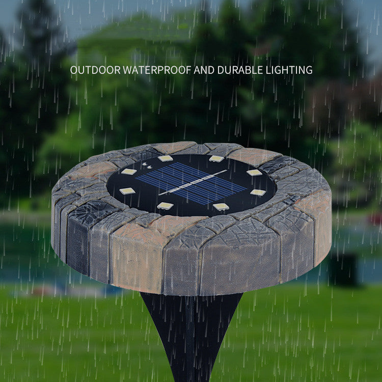 Imitation stone solar light outdoor garden lawn light