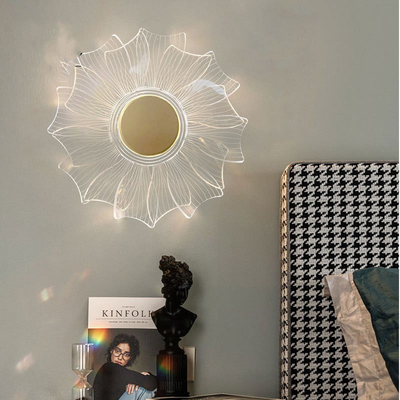 New Creative Personality Petal Acrylic LED Wall Lamp Modern Simple