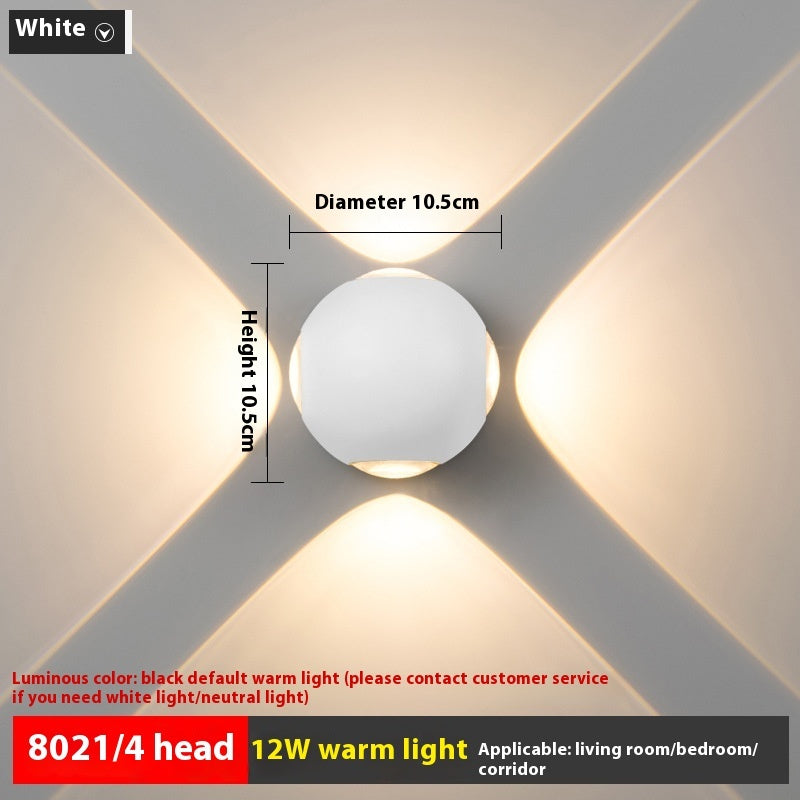 Simple Up And Down Illuminated Decorative Spherical Wall Lamp