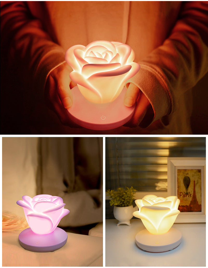 4 Colors Romantic Rose-shape Three Lighting