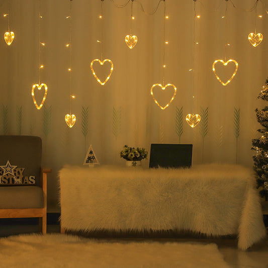 Love Curtain Light Romantic Room Proposal Scene Layout