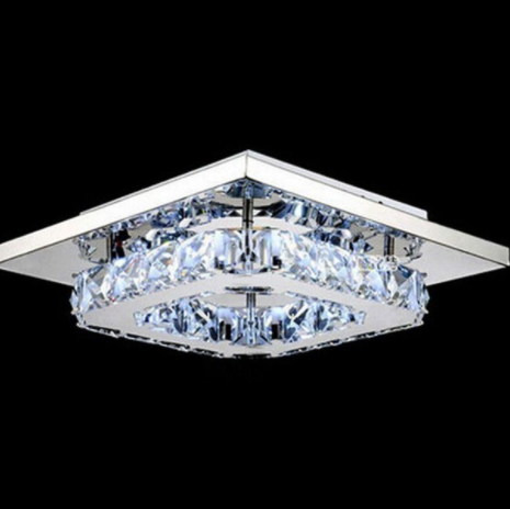 LED square creative crystal ceiling chandelier