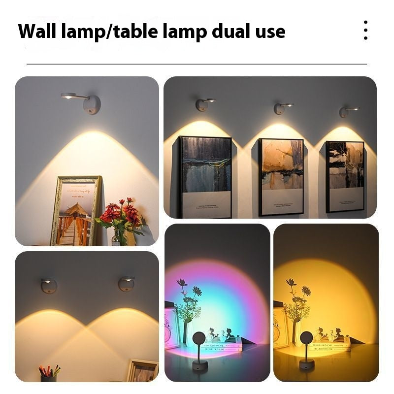 Rechargeable Spotlight Punch-free Remote Control Wall Lamp