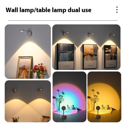 Rechargeable Spotlight Punch-free Remote Control Wall Lamp