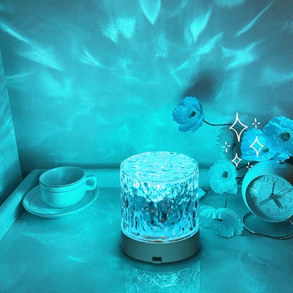 Crystal Lamp Water Ripple Projector Night Light Decoration