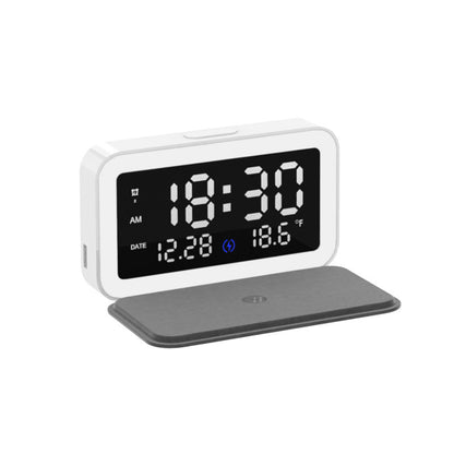 6 IN 1 Wireless Charging Clock Digital Thermometer 15W Wireless