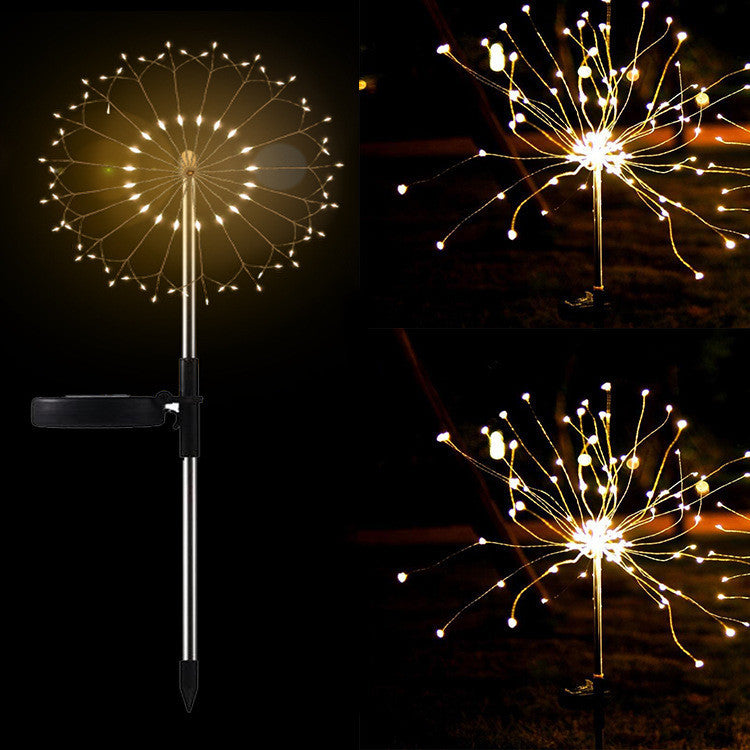 New Ground Plug Solar Fireworks Light LED Light